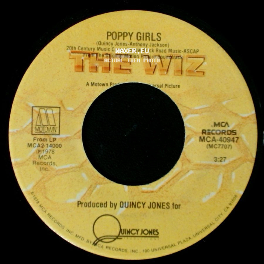 Diana Ross Michael Jackson / Quincy Jones - Ease On Down The Road / Poppy Girls side B