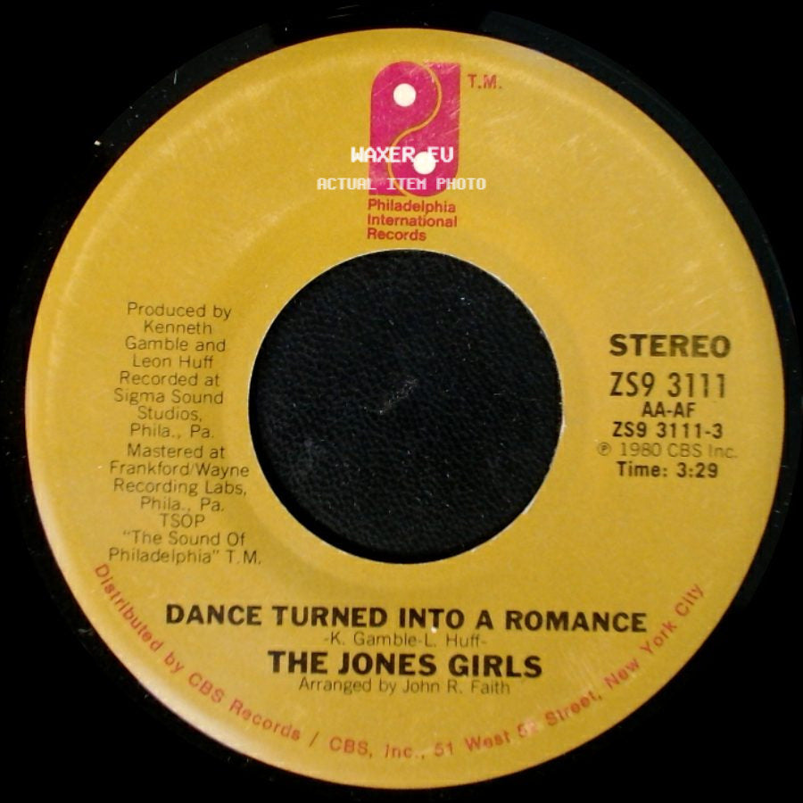 The Jones Girls - Dance Turned Into A Romance / Eternally side A