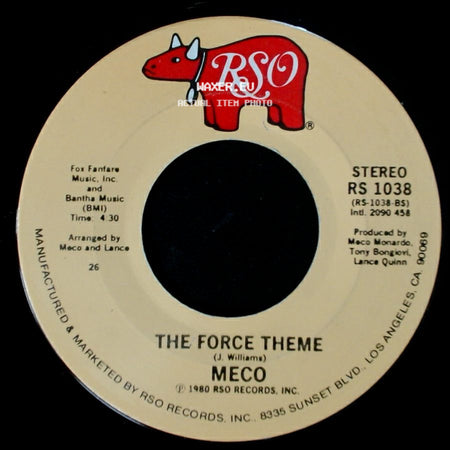 Meco - The Force Theme / Empire Strikes Back (Medley) Darth Vader/Yoda's Theme side A