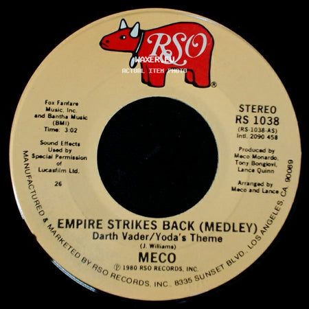 Meco - The Force Theme / Empire Strikes Back (Medley) Darth Vader/Yoda's Theme side B