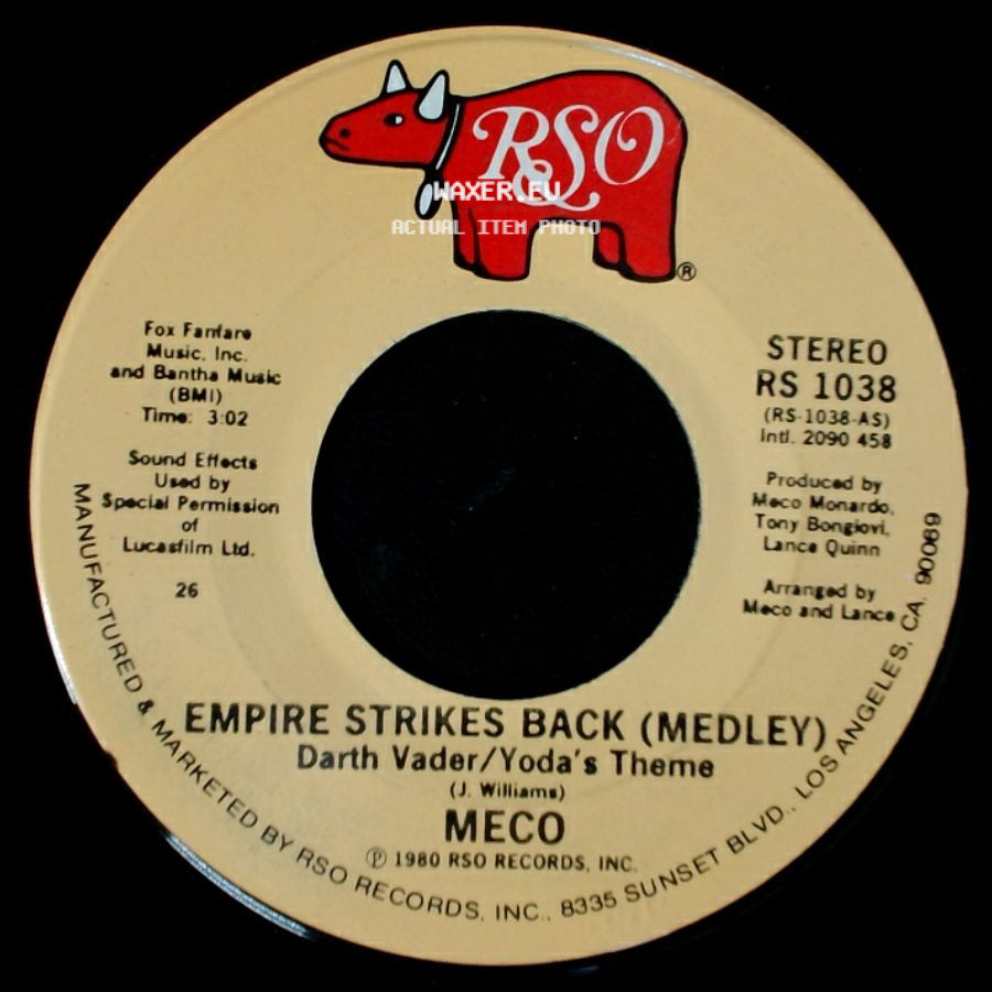 Meco - The Force Theme / Empire Strikes Back (Medley) Darth Vader/Yoda's Theme side B