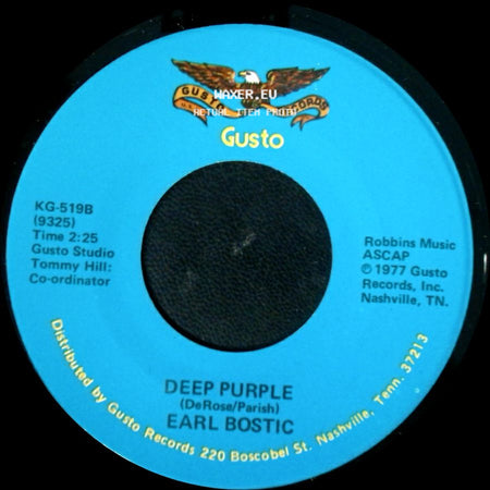 Earl Bostic - Deep Purple / Smoke Rings side A