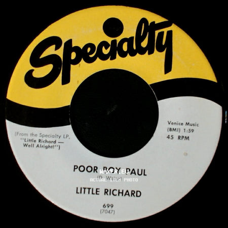 Little Richard - Wonderin' / Poor Boy Paul side B