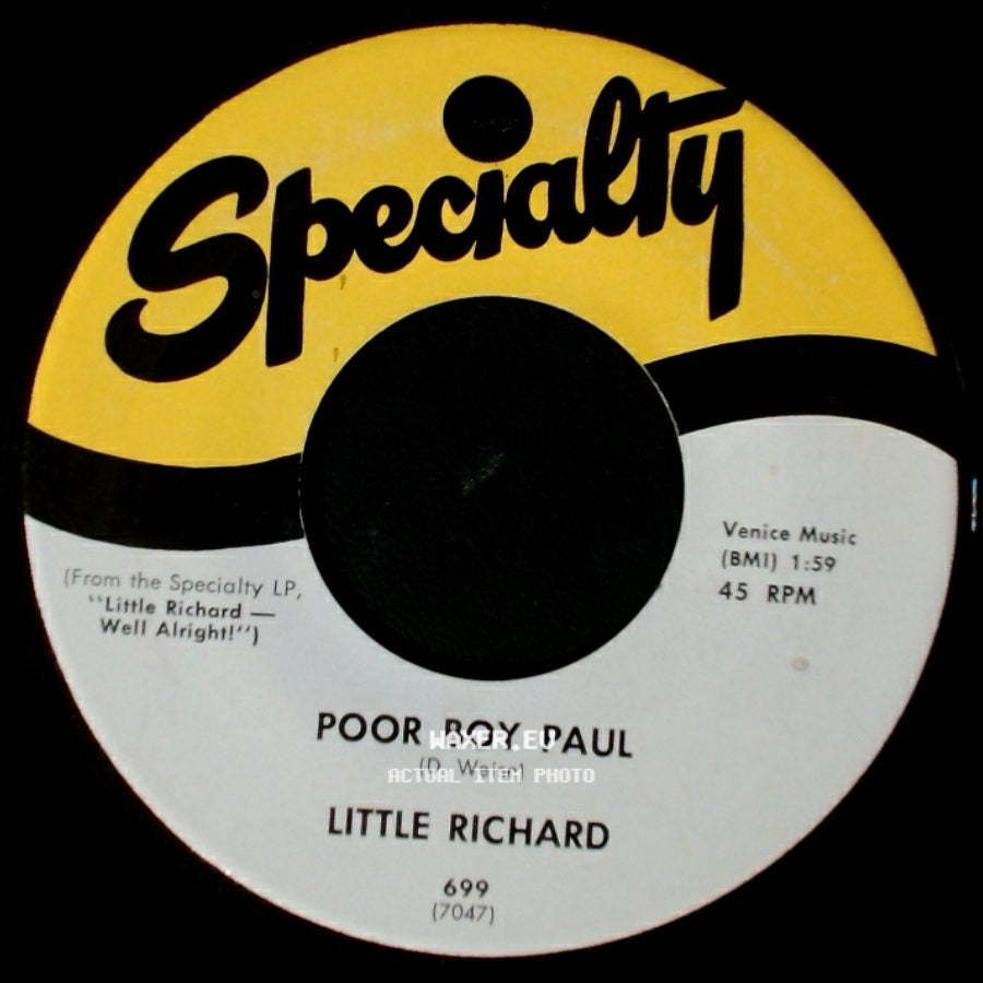 Little Richard - Wonderin' / Poor Boy Paul side B