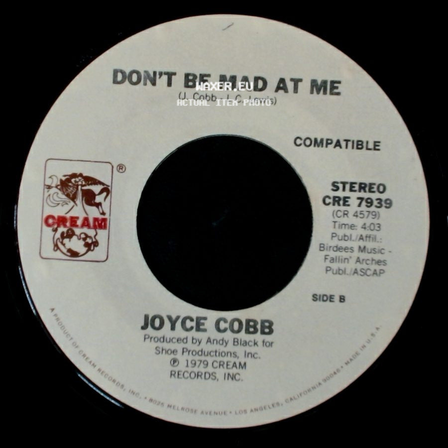 Joyce Cobb - Dig The Gold / Don't Be Mad At Me side B