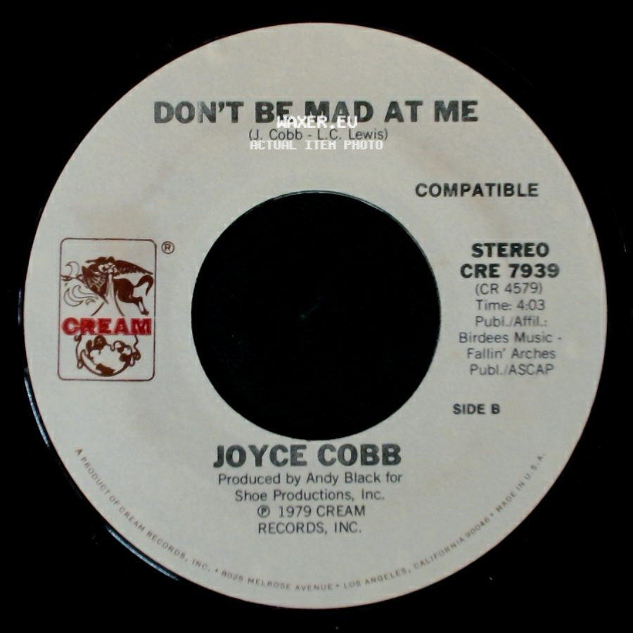 Joyce Cobb - Dig The Gold / Don't Be Mad At Me side B