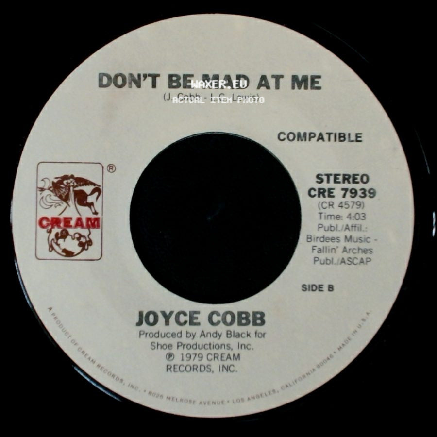 Joyce Cobb - Dig The Gold / Don't Be Mad At Me side B