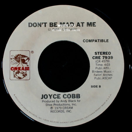 Joyce Cobb - Dig The Gold / Don't Be Mad At Me side B