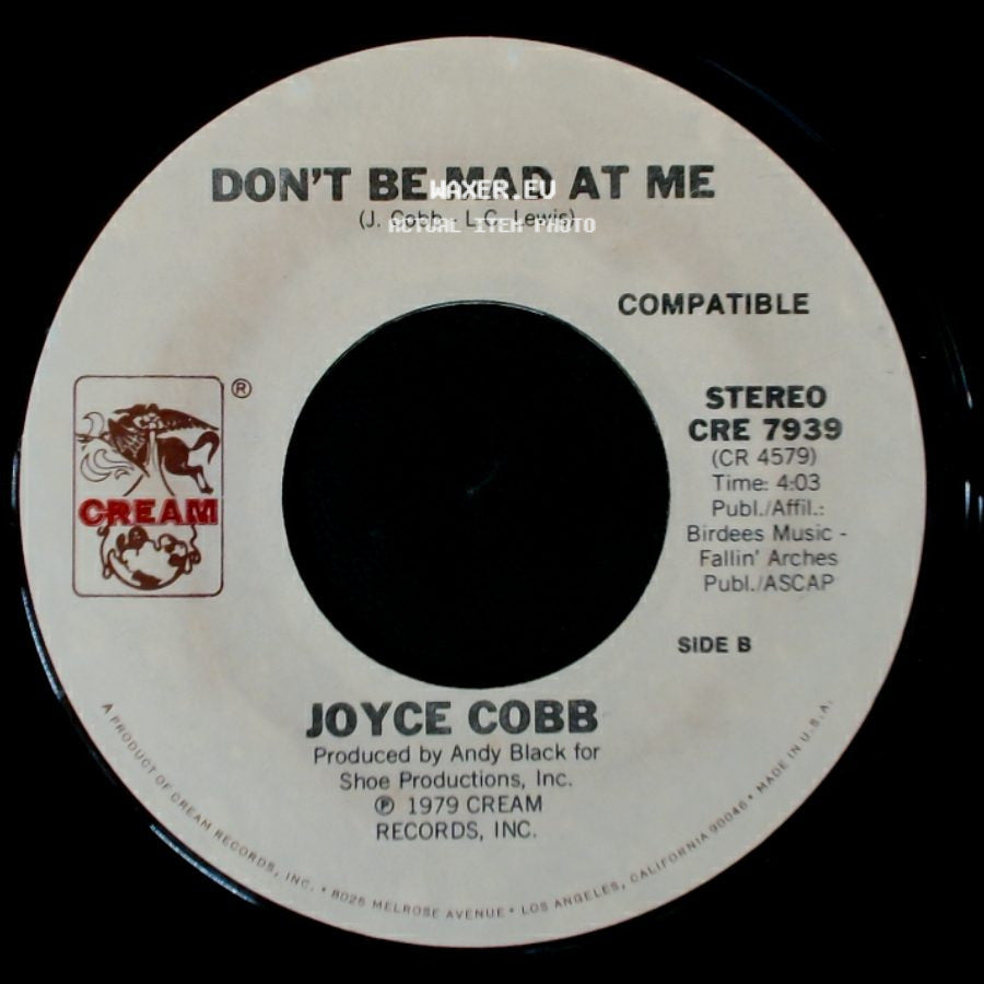Joyce Cobb - Dig The Gold / Don't Be Mad At Me side B