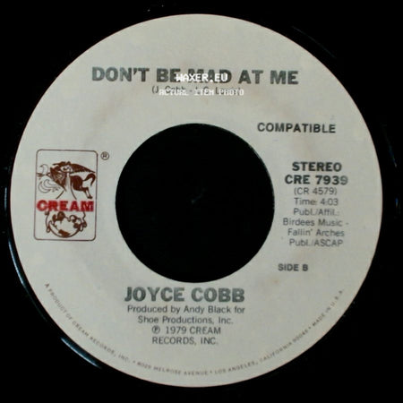 Joyce Cobb - Dig The Gold / Don't Be Mad At Me side B
