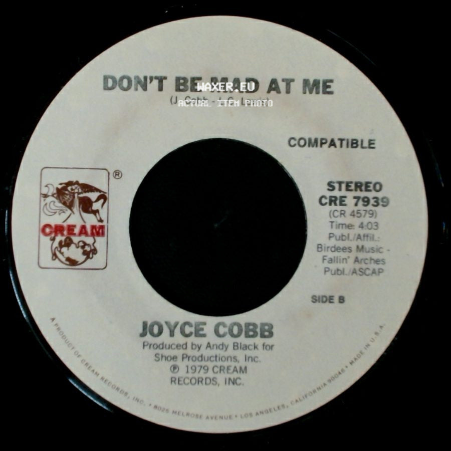 Joyce Cobb - Dig The Gold / Don't Be Mad At Me side B