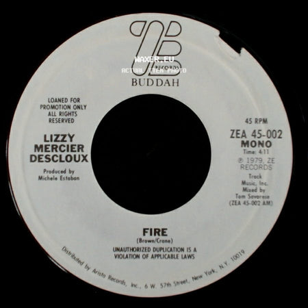 Lizzy Mercier Descloux - Fire / Fire side B