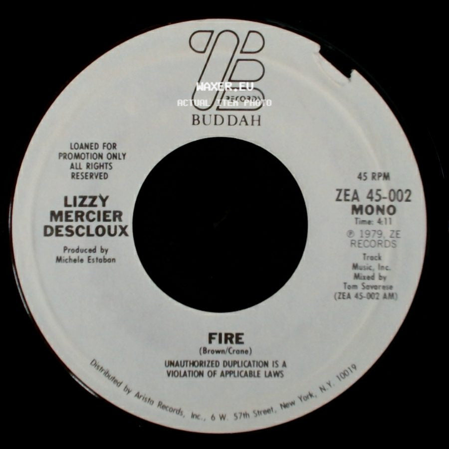 Lizzy Mercier Descloux - Fire / Fire side B