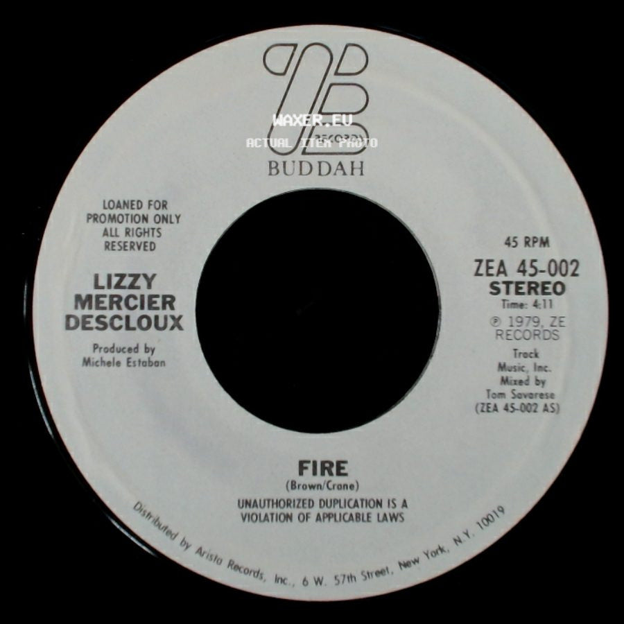 Lizzy Mercier Descloux - Fire / Fire side A