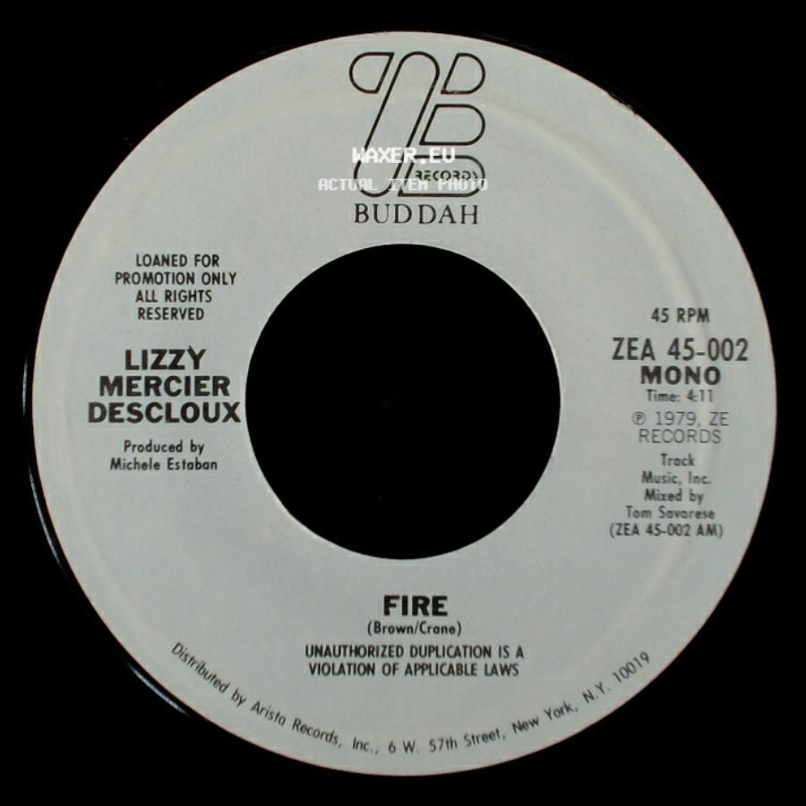 Lizzy Mercier Descloux - Fire / Fire side B