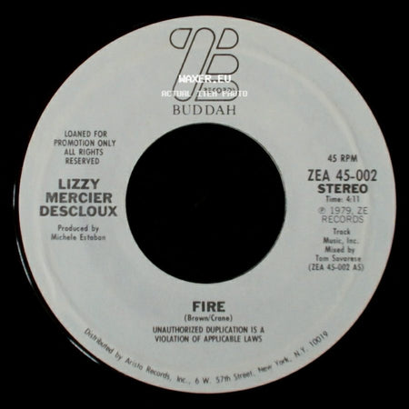 Lizzy Mercier Descloux - Fire / Fire side A