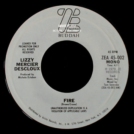 Lizzy Mercier Descloux - Fire / Fire side B