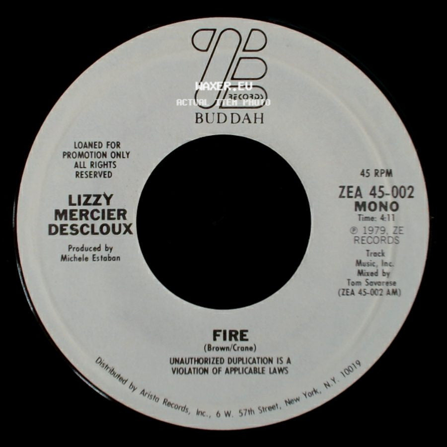 Lizzy Mercier Descloux - Fire / Fire side B