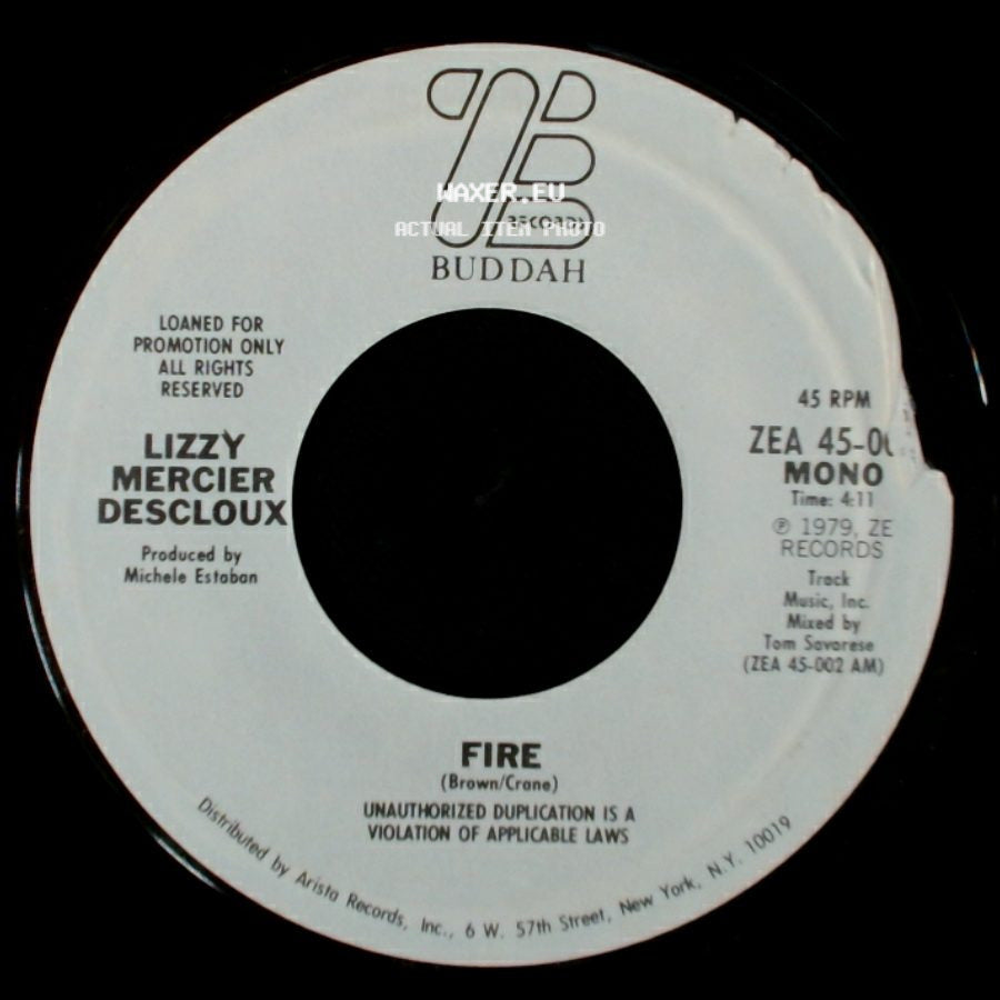 Lizzy Mercier Descloux - Fire / Fire side B