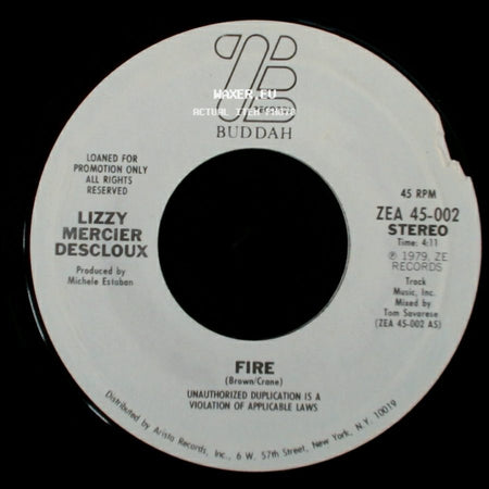 Lizzy Mercier Descloux - Fire / Fire side A
