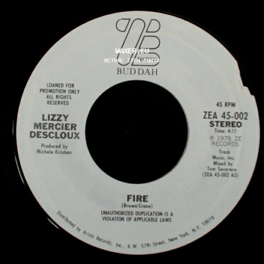 Lizzy Mercier Descloux - Fire / Fire side A
