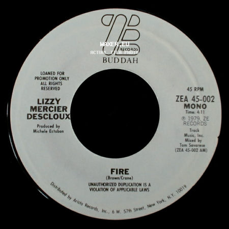 Lizzy Mercier Descloux - Fire / Fire side B