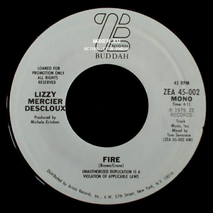 Lizzy Mercier Descloux - Fire / Fire side B