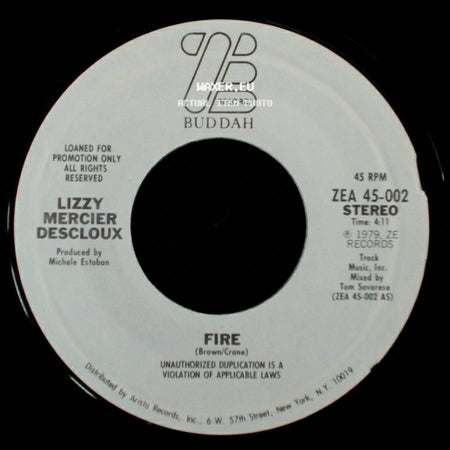 Lizzy Mercier Descloux - Fire / Fire side A