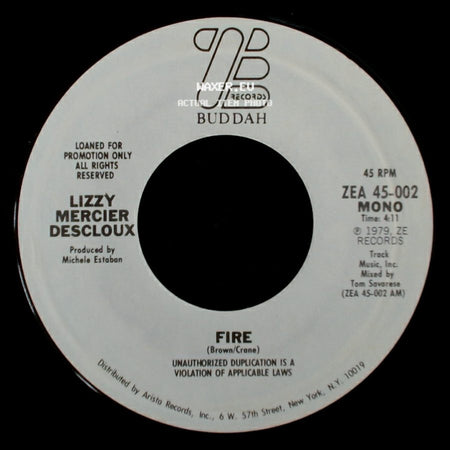 Lizzy Mercier Descloux - Fire / Fire side B