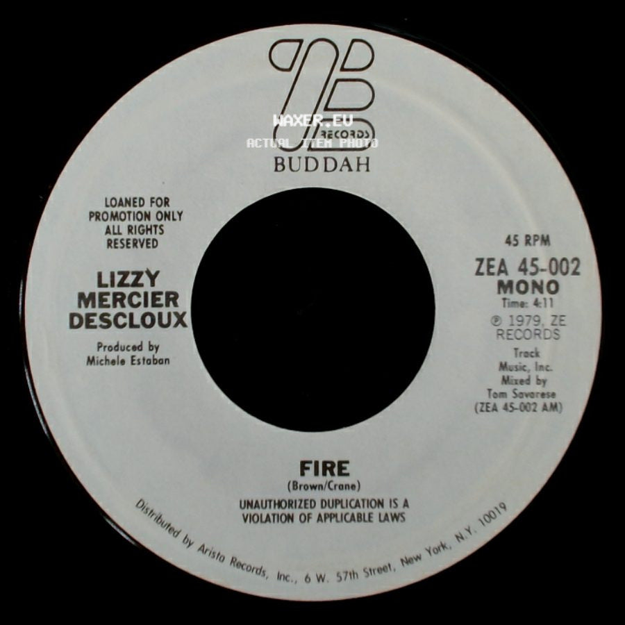 Lizzy Mercier Descloux - Fire / Fire side B