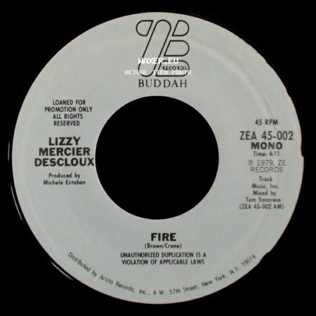 Lizzy Mercier Descloux - Fire / Fire side B