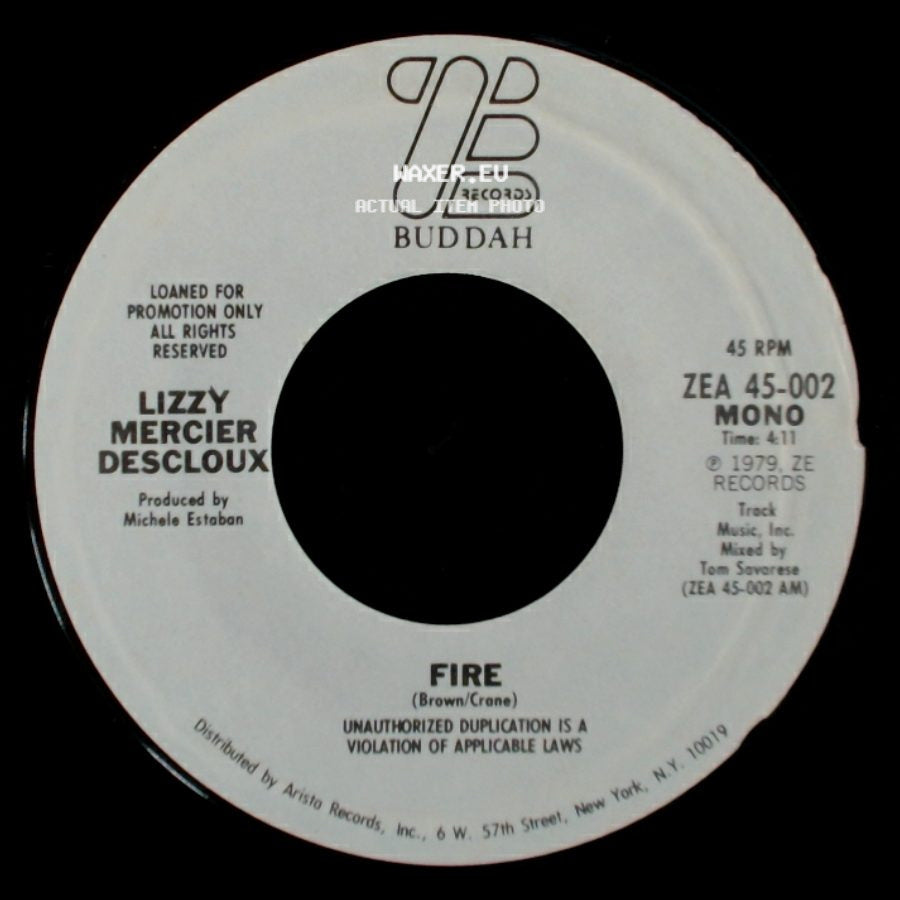Lizzy Mercier Descloux - Fire / Fire side B
