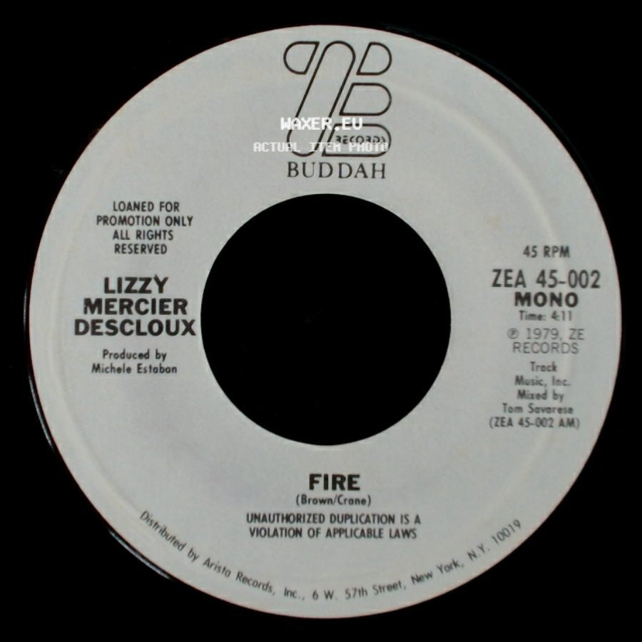 Lizzy Mercier Descloux - Fire / Fire side B