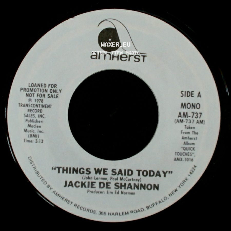 Jackie De Shannon - Things We Said Today / "Things We Said Today" side A