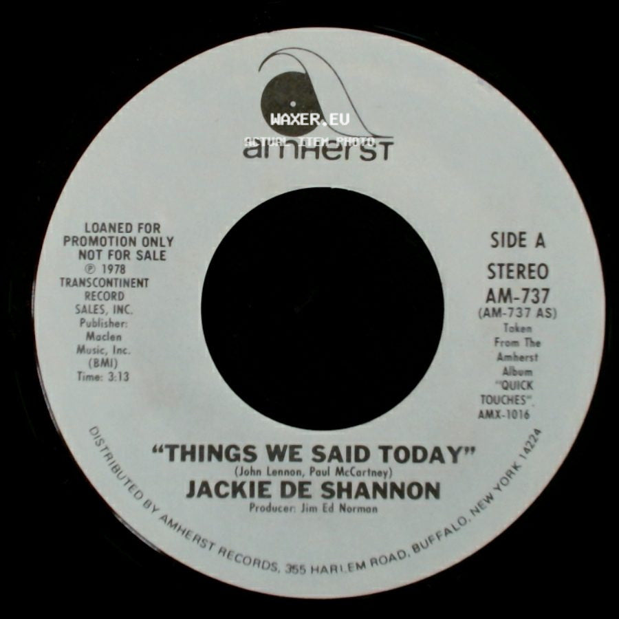 Jackie De Shannon - Things We Said Today / "Things We Said Today" side B