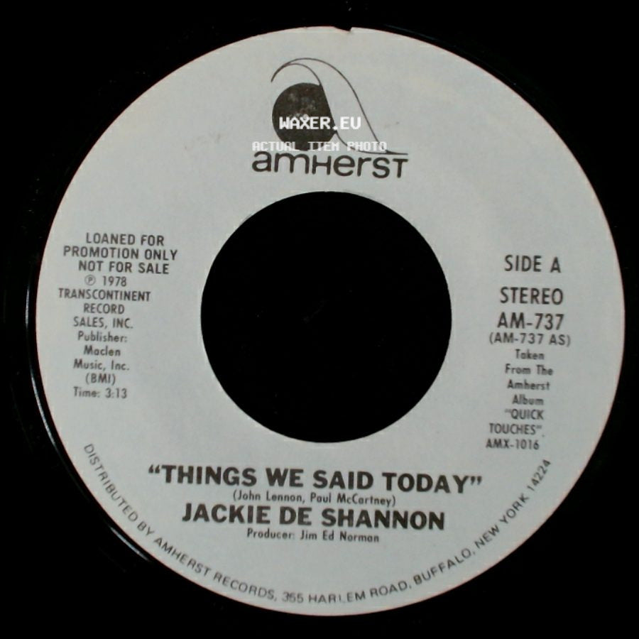 Jackie De Shannon - Things We Said Today / Things We Said Today side B