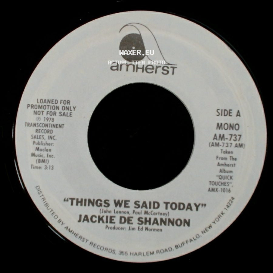 Jackie De Shannon - Things We Said Today / Things We Said Today side A