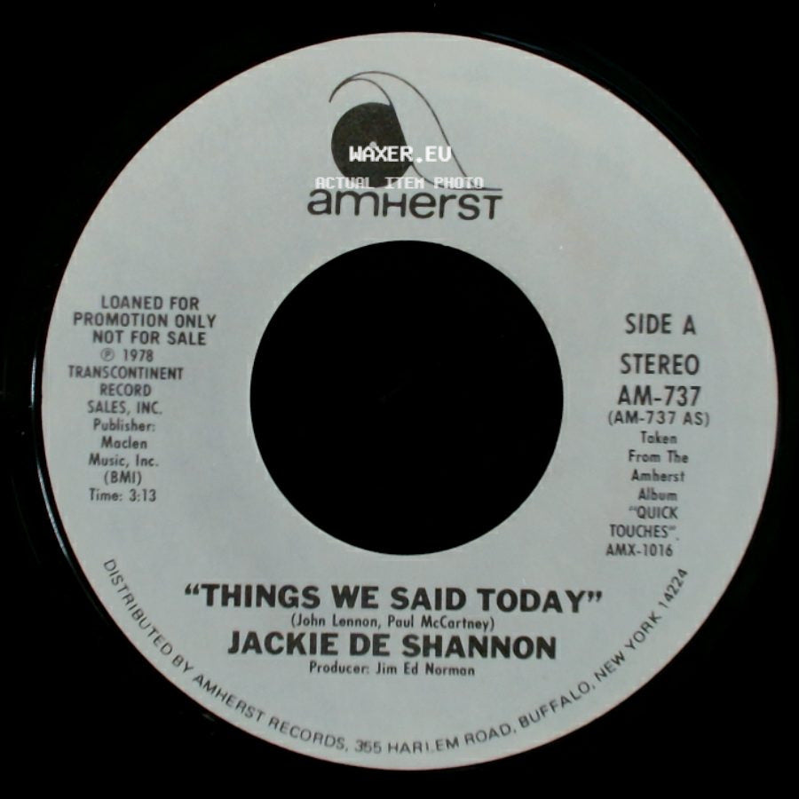 Jackie De Shannon - Things We Said Today / Things We Said Today side B