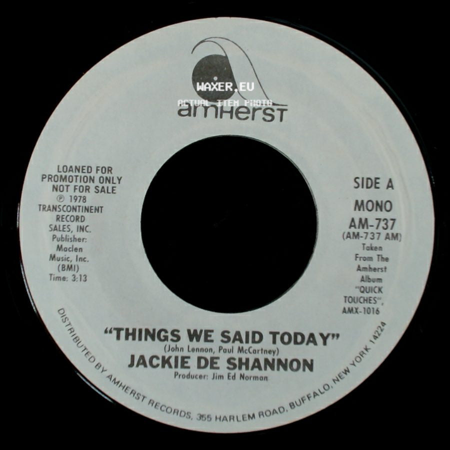 Jackie De Shannon - Things We Said Today / Things We Said Today side A