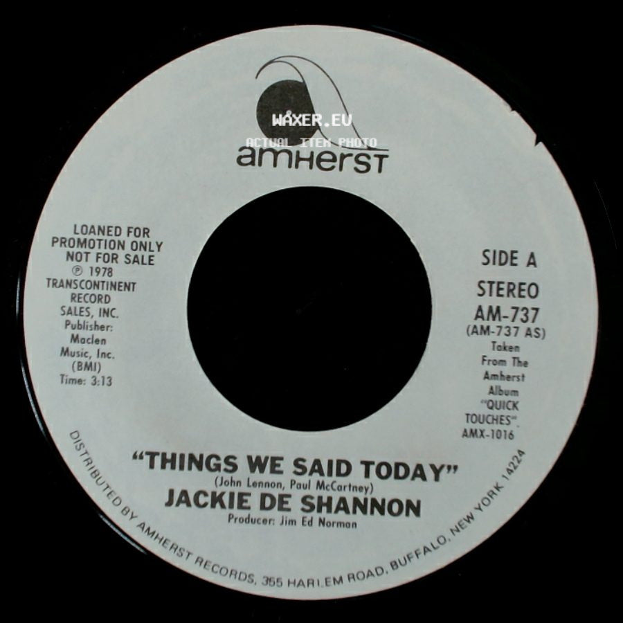 Jackie De Shannon - Things We Said Today / Things We Said Today side B