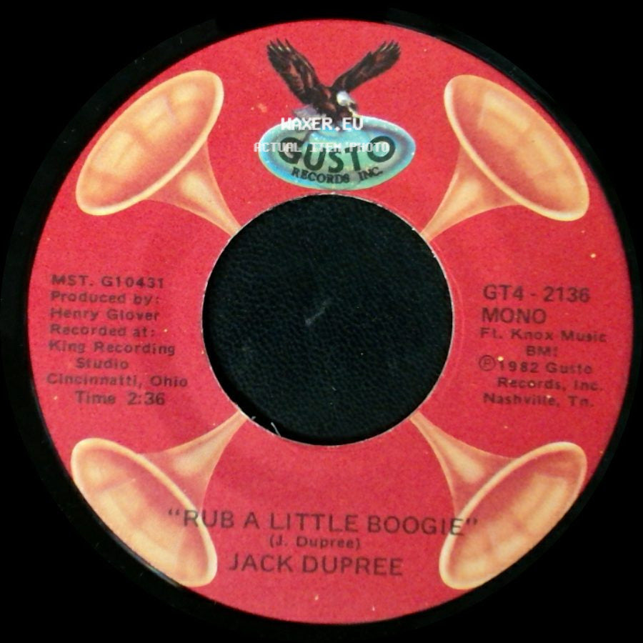Jack Dupree - Let The Doorbell Ring / Rub A Little Boogie side B