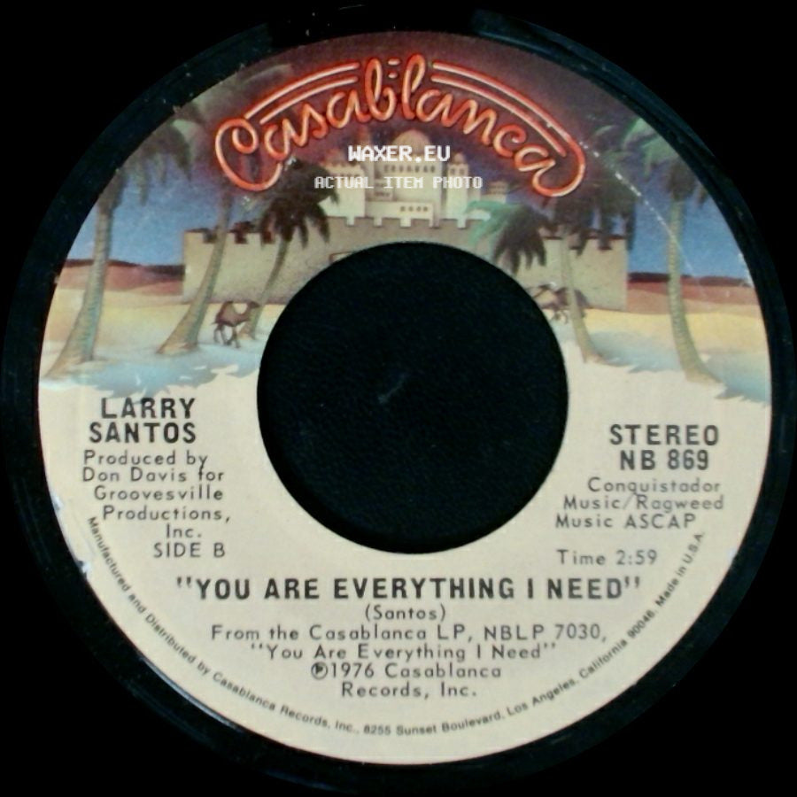 Larry Santos - Long, Long Time / You Are Everything I Need side B
