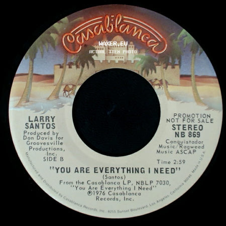 Larry Santos - Long, Long Time / You Are Everything I Need side B