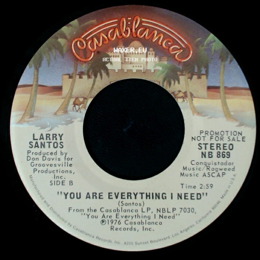Larry Santos - Long, Long Time / You Are Everything I Need side B