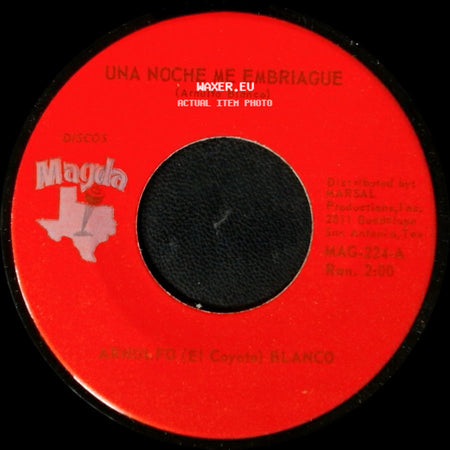 Arnulfo (El Coyote) Blanco - Una Noche Me Embriague / Cuatro Velas Y Un Cajon side A
