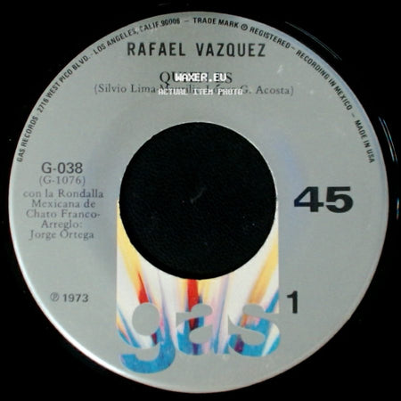 Rafael Vazquez - Reflexion A Que Seas Feliz / Quien Es side B