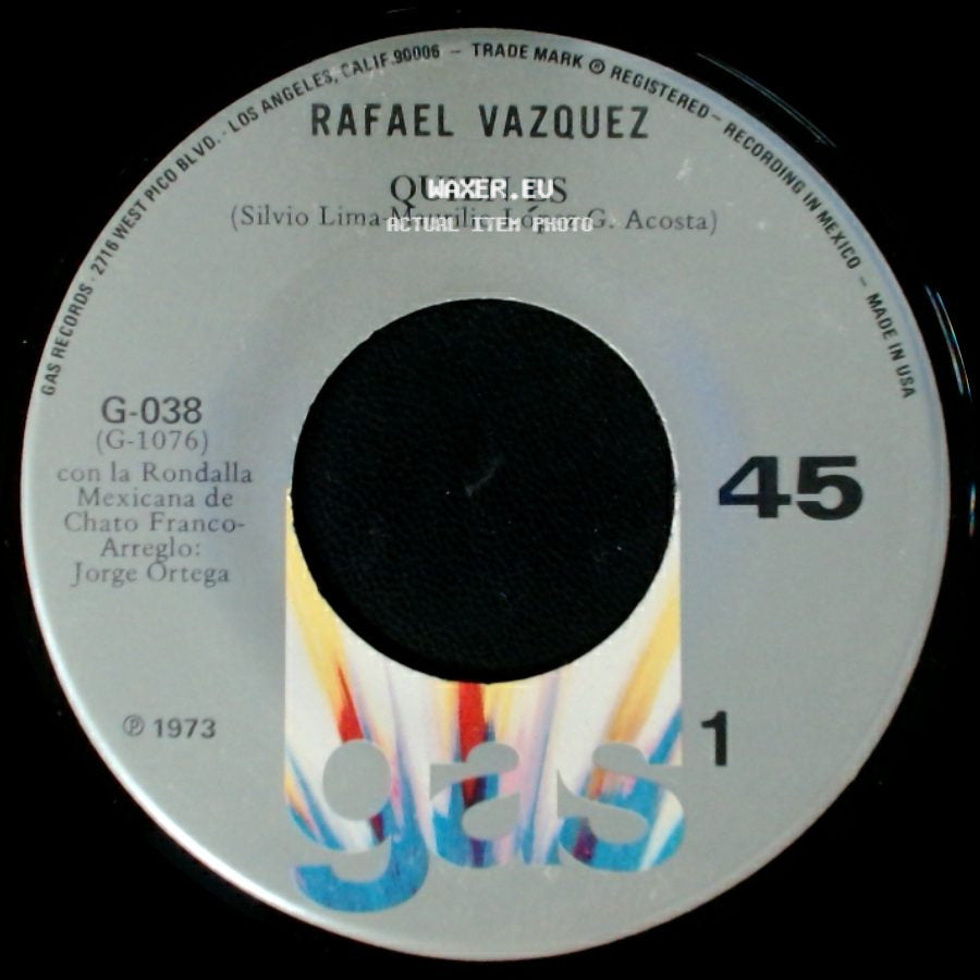 Rafael Vazquez - Reflexion A Que Seas Feliz / Quien Es side B