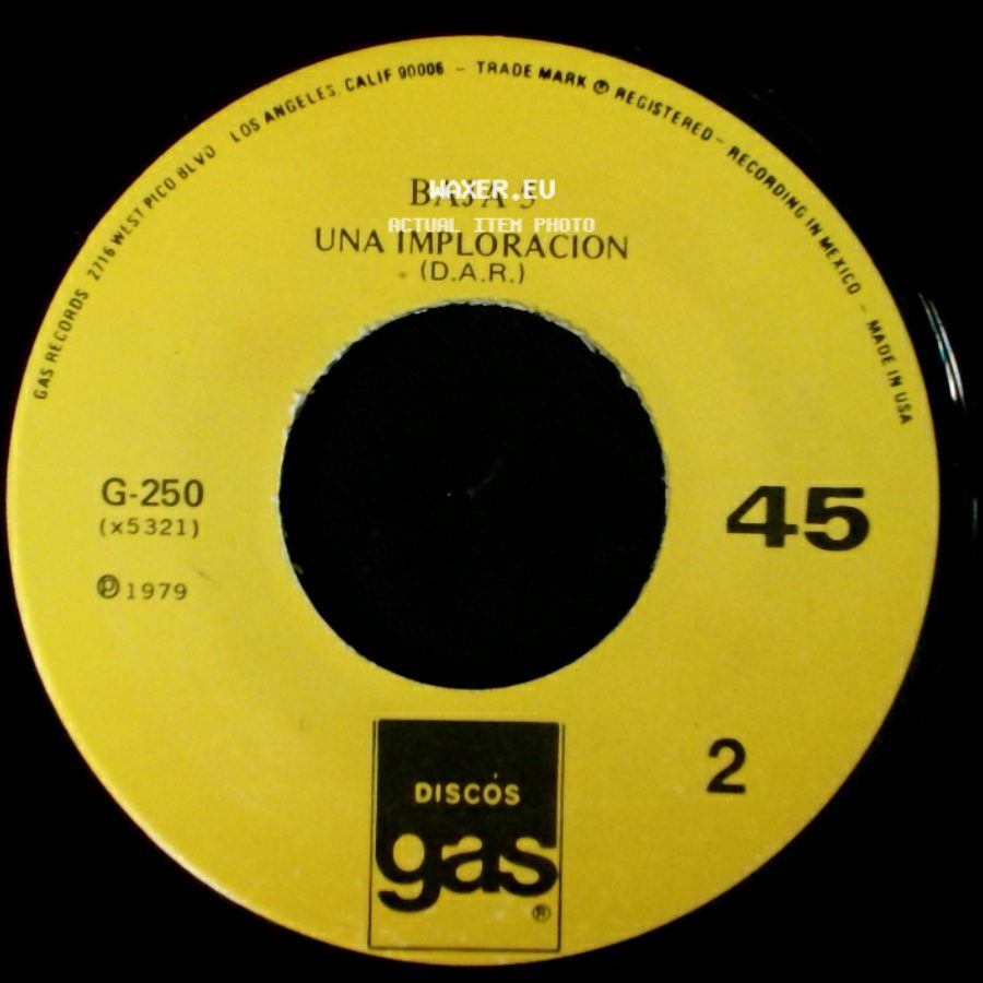 Baja 5 - Tu Volveras / Una Imploracion side B