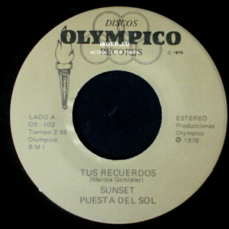 Sunset Puesta Del Sol / Sunset - Tus Recuerdos / La Mexicana (Guillermo Mota) side A