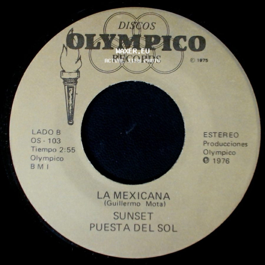 Sunset Puesta Del Sol / Sunset - Tus Recuerdos / La Mexicana (Guillermo Mota) side B